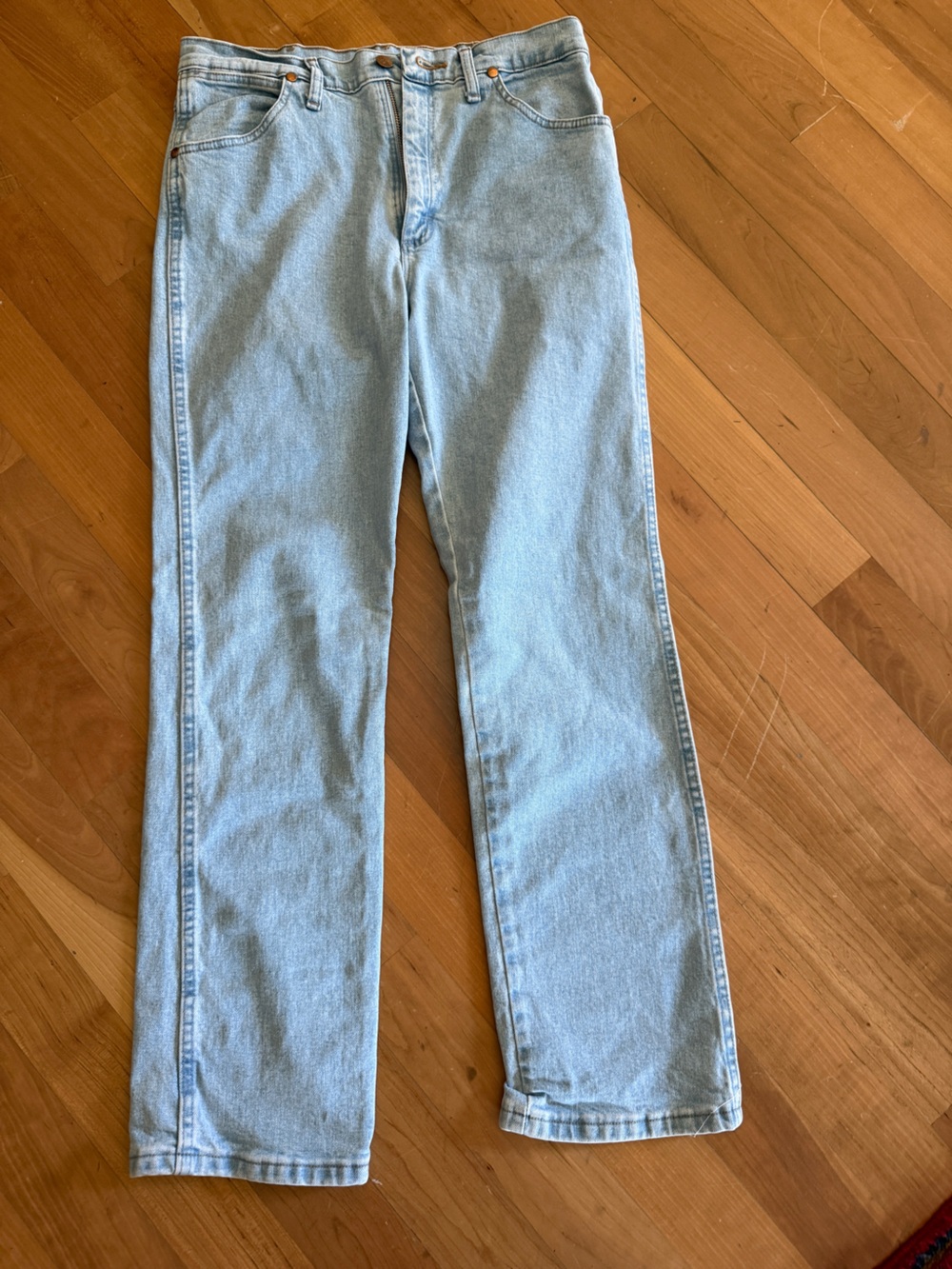Wrangler Men's Light Beige Straight Jeans - Picture 4 of 5